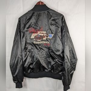 Vtg Dale Earnhardt Sr. #3 Snap Button Jacket Mens XL Black USA Goodwrench A015